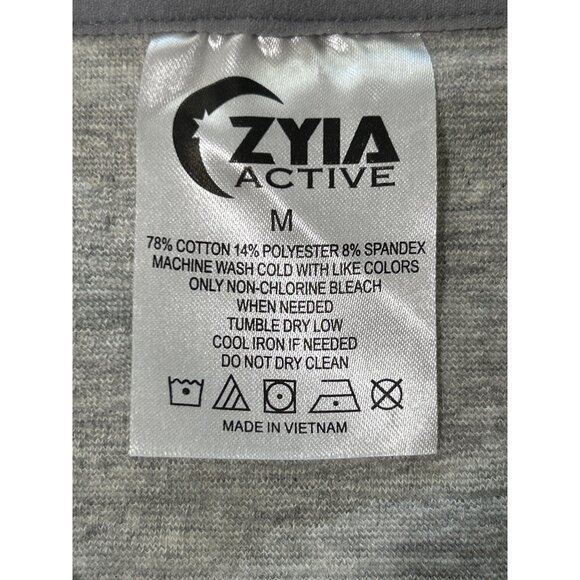 Zyia Active Jacket Full Zip Athletic Stretch Gray Cream Womens Size M - Picture 3 of 6